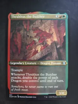 Thrakkus the Butcher NM FOIL ETCHED Commander Legend: Battle for Baldur's Gate - Image 1