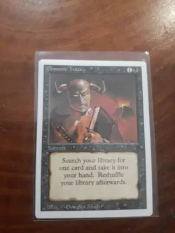 MTG - Revised (1994) - Demonic Tutor - NM-M - Image 1