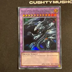 YUGIOH BLUE EYES ULTIMATE DRAGON GREEN ULTRA RARE LDS2-EN018 1ST EDITION - Image 2