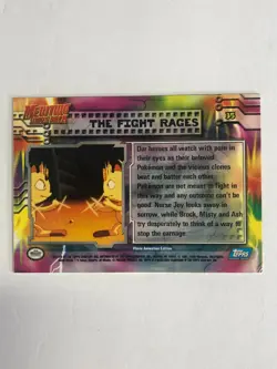 Pokemon Card Mewtwo Strikes Back Blue Topps Label Holo The Fight Rages #35 LP.C - Image 2