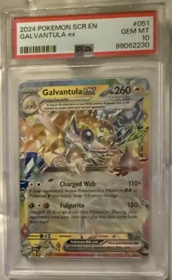 2024 POKEMON SCR EN-STELLAR CROWN #051 GALVANTULA EX PSA 10 - Image 1