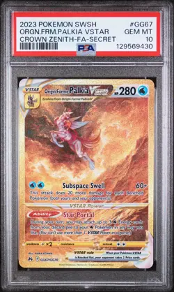 2023 Pokemon SWSH Crown Zenith Origin Forme Palkia VSTAR GG67 PSA 10 GEM MINT 🔥 - Image 1
