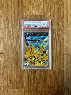 2021 POKEMON SWSH BLACK STAR PROMO CELEBRATIONS COLL #139 PIKACHU V-UNION PSA 10 - Image 1