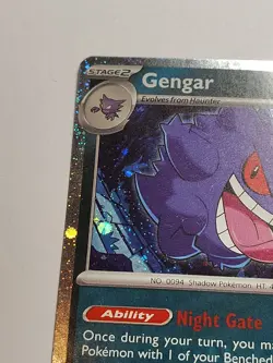 Pokemon Gengar (Cosmos Holo) 057/091 Trick or Trade BOOster 2024 Holo Rar - Image 2