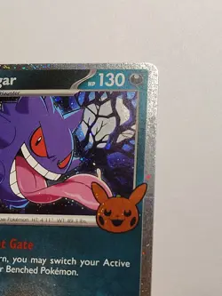 Pokemon Gengar (Cosmos Holo) 057/091 Trick or Trade BOOster 2024 Holo Rar - Image 3