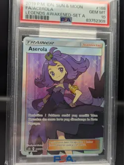 PSA 10 GEM MINT 2019 Pokemon Acerola Full Art Indonesian Legends Awakened Set A - Image 3