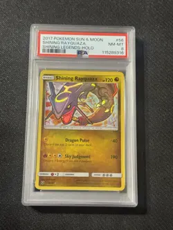 2017 Pokemon Sun & Moon Shining Rayquaza #56/73 Shining Legends-Holo PSA 8 - Image 1