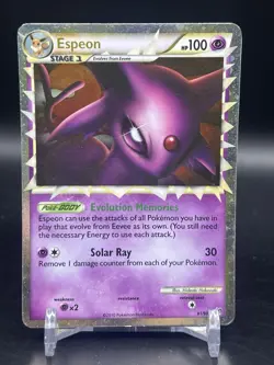 Espeon (Prime) 81/90 Undaunted Holo Rare Pokemon 2010 English MP - Image 1