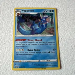 Vaporeon SWSH072 Pokemon Tcg Sword & Shield Promo Black Star Promo Near Mint - Image 1