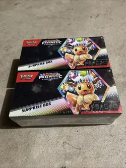 Pokemon TCG Scarlet & Violet Prismatic Evolutions Surprise Box SEALED Lot Of 2 - Image 1