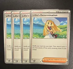 Lillie’s Determination 119/132 Pokemon Mega Evolution X 4 NM - Image 1