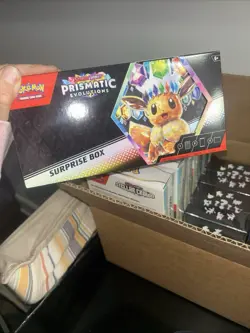 Pokemon TCG Scarlet & Violet Prismatic Evolutions Surprise Box SEALED Lot Of 2 - Image 2