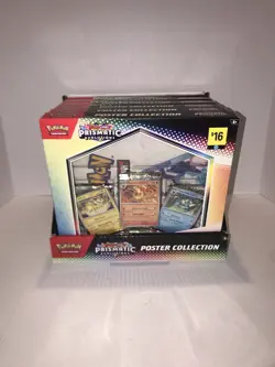 Pokemon Prismatic Evolutions Poster Collection Sealed Full Display Case Lot Of 6 - Image 1