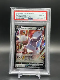 Pokemon Sword & Shield Champion’s Path #047 - Duraludon V - PSA 10 Gem MINT - Image 1