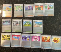 Pokemon Lot 15 Reverse Holo Mega Evolution Trainer - Image 1