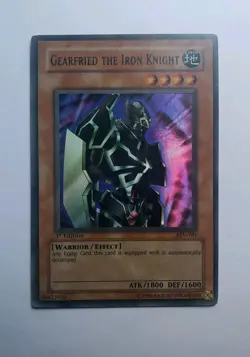 Yugioh Gearfried The Iron Knight PSV-101 Super Rare 1st Edition MP - Image 1