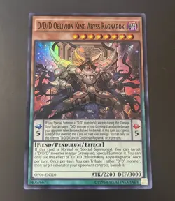 D/D/D Oblivion King Abyss Ragnarok - OP04-EN010 - Super Rare NM OTS - Image 1