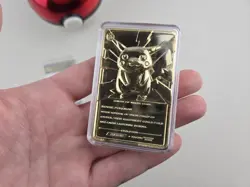 1999 Pokemon 23k Gold Plated Pikachu Card Burger King W PokeBall - Image 3