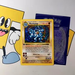 Pokemon TCG Machamp Holo 1st Edition Shadowless Card Base Set 8/102 - Image 1