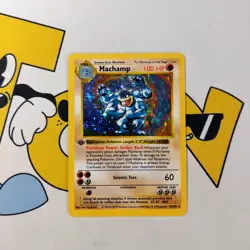 Pokemon TCG Machamp Holo 1st Edition Shadowless Card Base Set 8/102 - Image 2