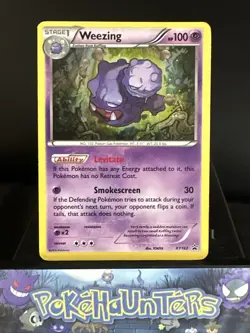 Pokemon Card Weezing XY163 Black Star Promo Half Art Light Played 2 - Image 1