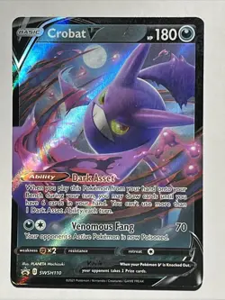 Pokemon TCG Crobat v SWSH110 Black Star Promo Holo Card - Image 1