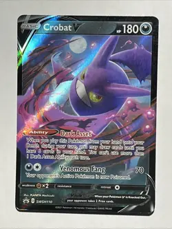 Pokemon TCG Crobat v SWSH110 Black Star Promo Holo Card - Image 2