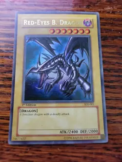 PL* Yugioh Red-Eyes Black Dragon SDJ-001 1st Edition Holo Rare Yu-Gi-Oh! - Image 1