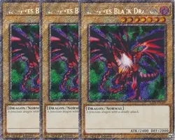 3x Yu-Gi-Oh! Red-Eyes Black Dragon 4th Alternative RA04-EN109 Platinum Playset - Image 1