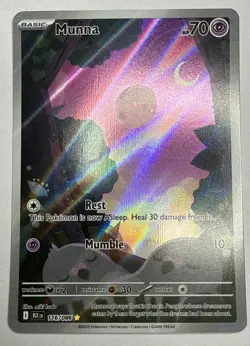 Munna 116/086 BLK AR IR Holo Black Bolt English Pokemon Card Near Mint - Image 1