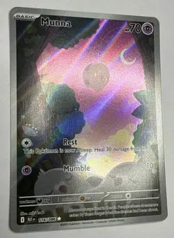 Munna 116/086 BLK AR IR Holo Black Bolt English Pokemon Card Near Mint - Image 2
