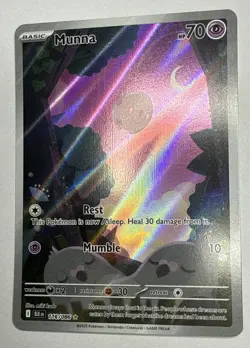 Munna 116/086 BLK AR IR Holo Black Bolt English Pokemon Card Near Mint - Image 3
