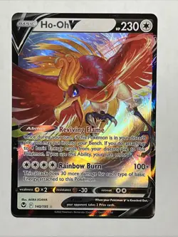 Pokemon TCG Ho-Oh v Silver Tempest Holo Ultra Rare Card 140/195 - Image 2