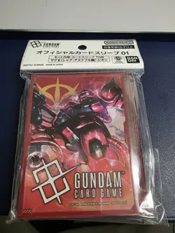 Gundam Official Card Sleeves 01 Char's Zaku II Zeon 70 Pcs - Image 1