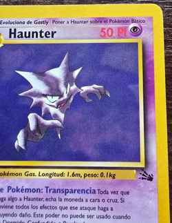 Pokemon Card No. 21/62 Haunter 1st edition Spanish Fossil L/P - Image 3