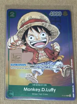 One Piece Card Game - Promo Card - Monkey.D.Luffy P-037 1st Anniversary - Image 1