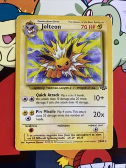 Jolteon 20/64 Pokemon Card TCG Jungle Unlimited Non Holo Rare MP - Image 1