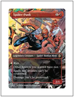 1x Spider-Punk 0207, Borderless Art, Magic the Gathering MTG NM - Image 1