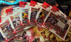 Pokemon TCG: Destined Rivals Kangaskhan 3-Pack Blister IN HAND SHIPS TODAY - Image 3