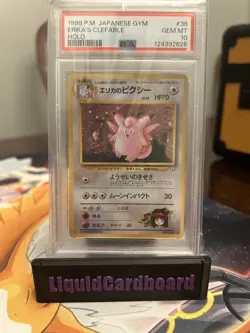 Pokemon Erika's Clefable Gym Japanese Holo Rare #36 PSA 10 - Image 1