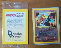 SEALED Entei - 34 Black Star - Movie Promo Reverse Holo - Neo - 2001 Pokemon - Image 1