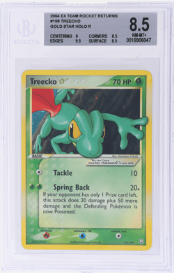 2004 Pokemon Ex Team Rocket Returns Treecko Gold Star Holo #109 BGS 8.5 - Image 1
