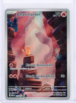 2023 Pokemon Charmander 168/165 Scarlet Violet 151 Illustration Rare Holo NM - Image 1