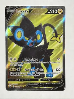 Pokemon TCG Luxray V 168/189 Sword & Shield Astral Radiance Full Art Rare - Image 2