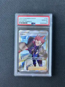 PSA 10 Lance 192 Full Art Trainer SWSH Silver Tempest Pokemon 2022 Graded - Image 2