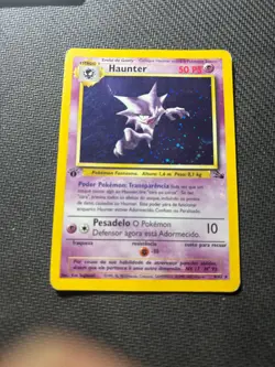 Pokemon TCG Haunter 1st Edition Holo Base Set (Portuguese) 6/62 Vintage WOTC - Image 1
