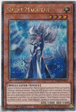 RA02-EN012 Silent Magician Quarter Century Secret Rare YuGiOh Card 1st Ed NM - Image 1