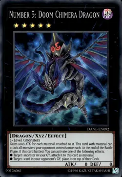 Number 5: Doom Chimera Dragon Unl Ed Super Rare DANE-EN092 Yu-Gi-Oh! - Image 1