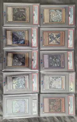 Yu-Gi-Oh Slabs for Sale Lot of 10 ( Blue-Eyes White Dragon & Dark Magician) - Image 1