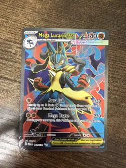 Mega Lucario ex 160/132 Me01: Mega Evolution Holo Pokemon Card NM - Image 1